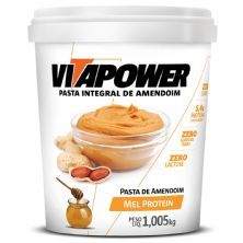 Pasta Integral de Amendoim - 1005g Mel Protein - VitaPower