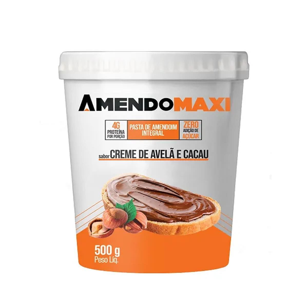 Pasta Integral de Amendoim - 500g Creme de Avel� e Cacau - AmendoMaxi*** Data Venc. 28/12/2022