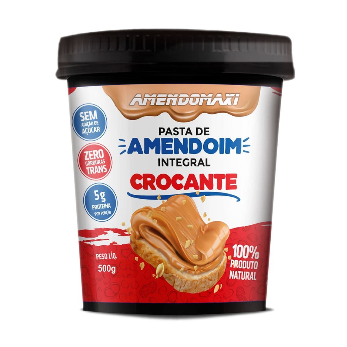 Pasta Integral de Amendoim - 500g Crocante- AmendoMaxi*** Data Venc. 28/09/2021