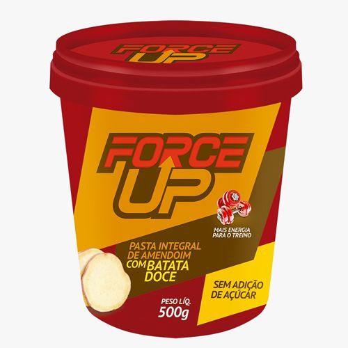 Pasta Integral de Amendoim com Batata Doce - 500g - Force Up*** Data Venc. 16/11/2017