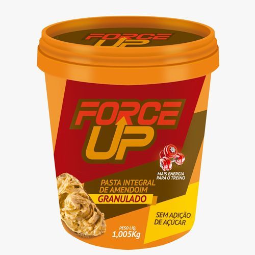 Pasta Integral de Amendoim Granulado - 1000g - Force Up*** Data Venc. 23/11/2017