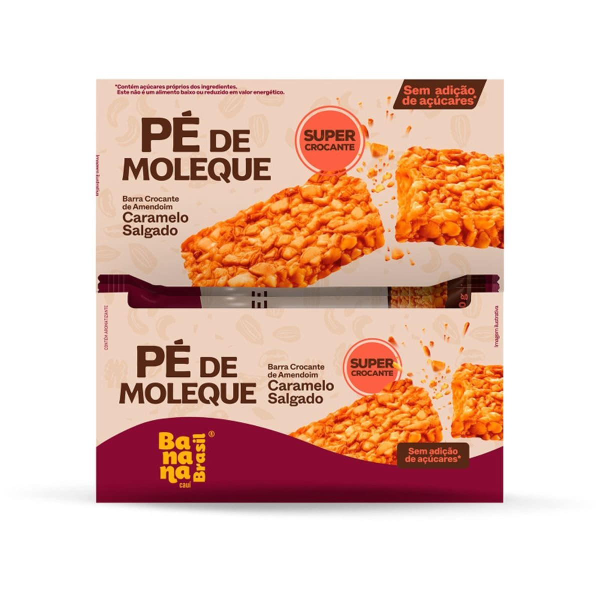 P� de Moleque - 16 Unidades 20g Caramelo Salgado - Banana Brasil