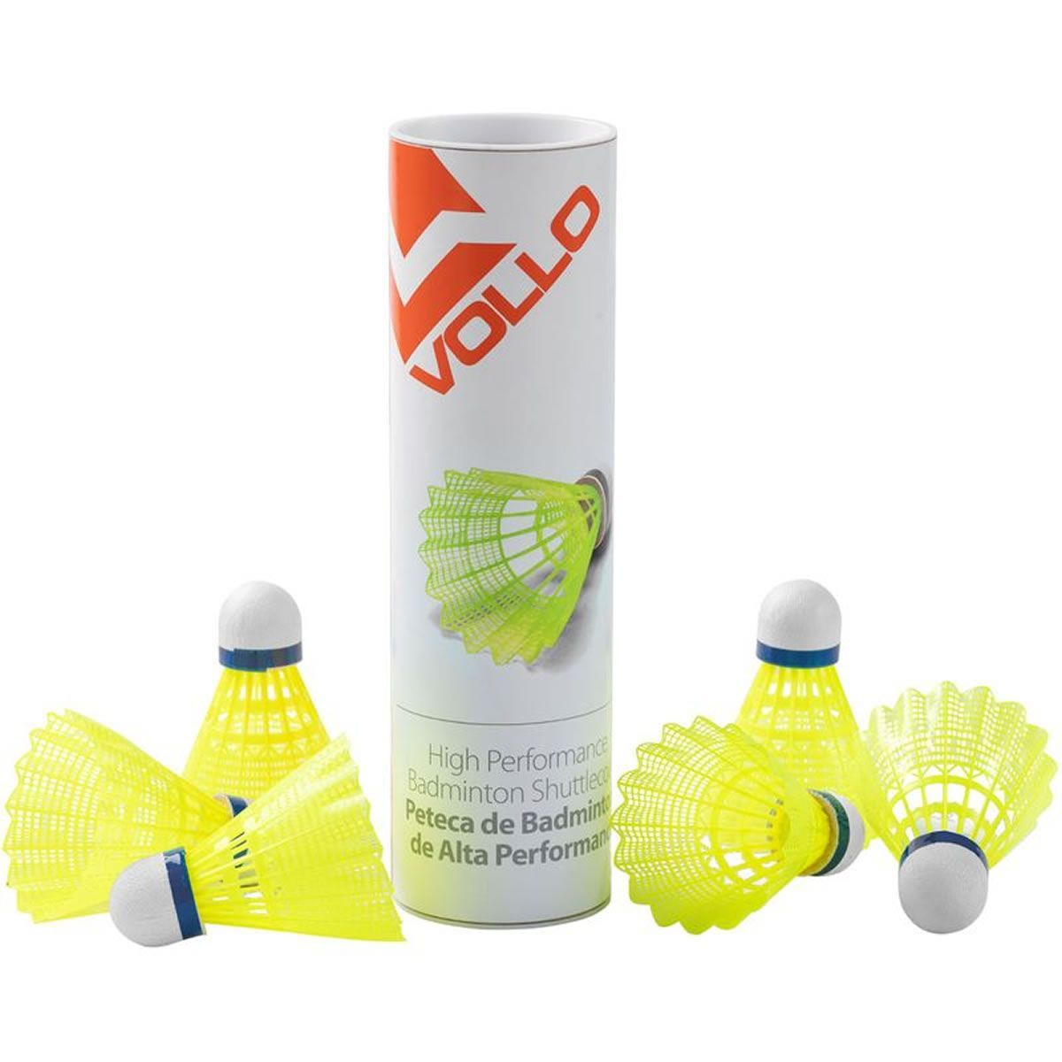 Peteca de Badminton de Nylon - 6 unidades - Vollo Sports