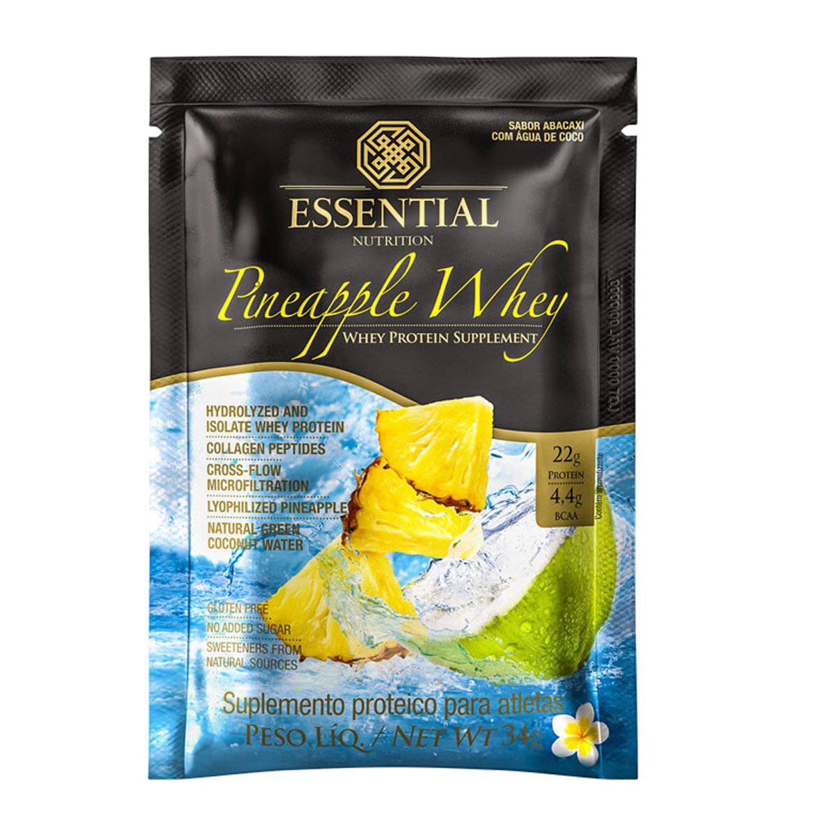 Pineapple Whey - 1 Sach� 34g Abacaxi Com �gua de Coco - Essential Nutrition