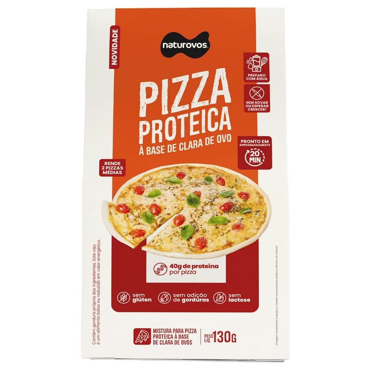 Pizza Proteica - 130g - Naturovos*** Data Venc. 30/04/2024