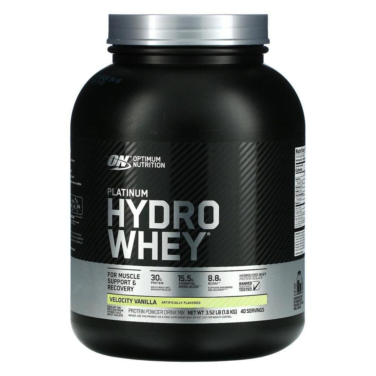 Platinum Hydro Whey - 1600g Velocity Vanilla - Optimum Nutrition