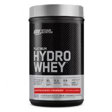 Platinum Hydro Whey - 800g Supercharged Strawberry - Optimum Nutrition