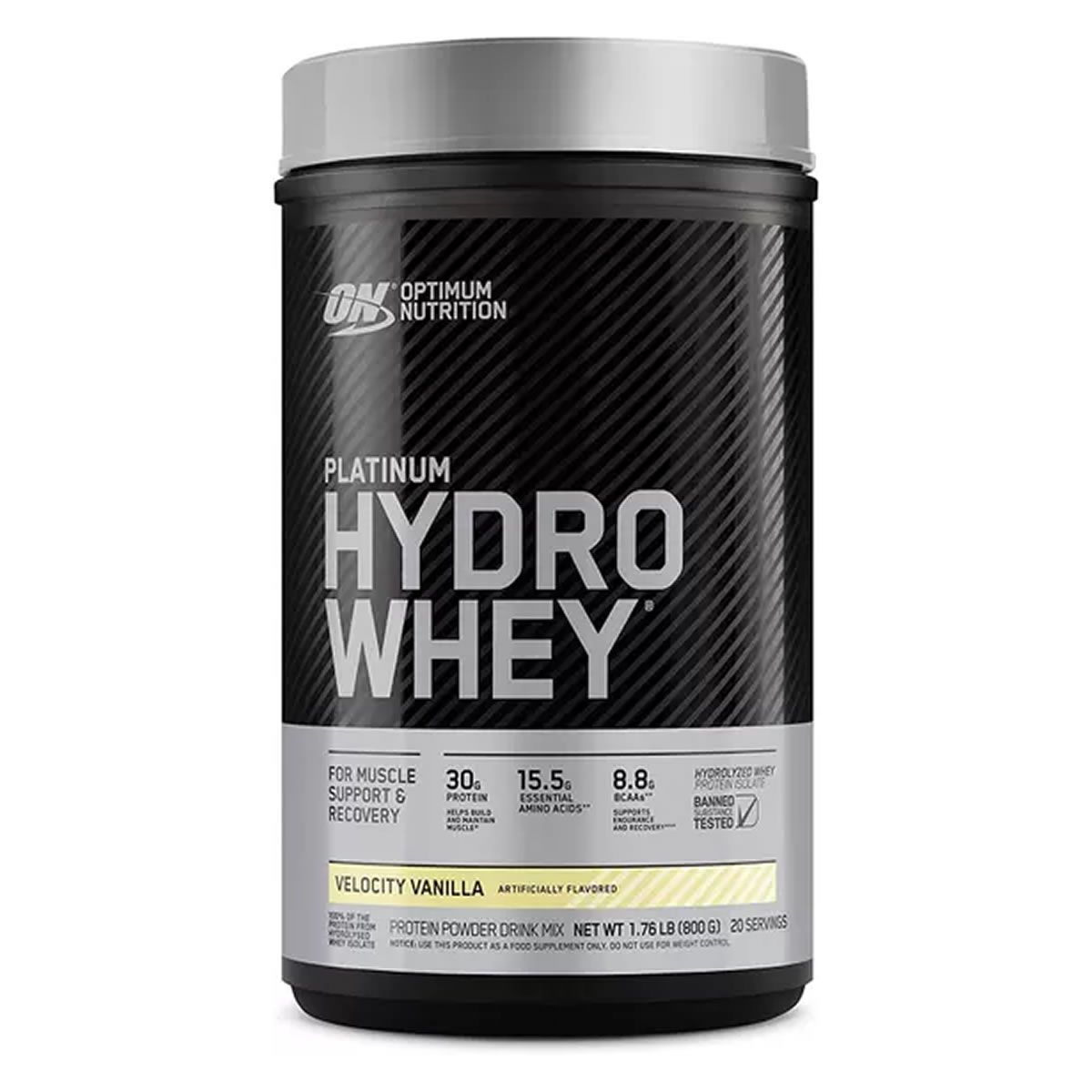 Platinum Hydro Whey - 800g Velocity Vanilla - Optimum Nutrition*** Data Venc. 31/01/2024