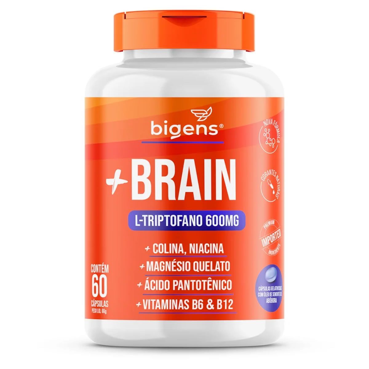 Plus Brain L-triptofano 600mg - 60 C�psulas - Bigens