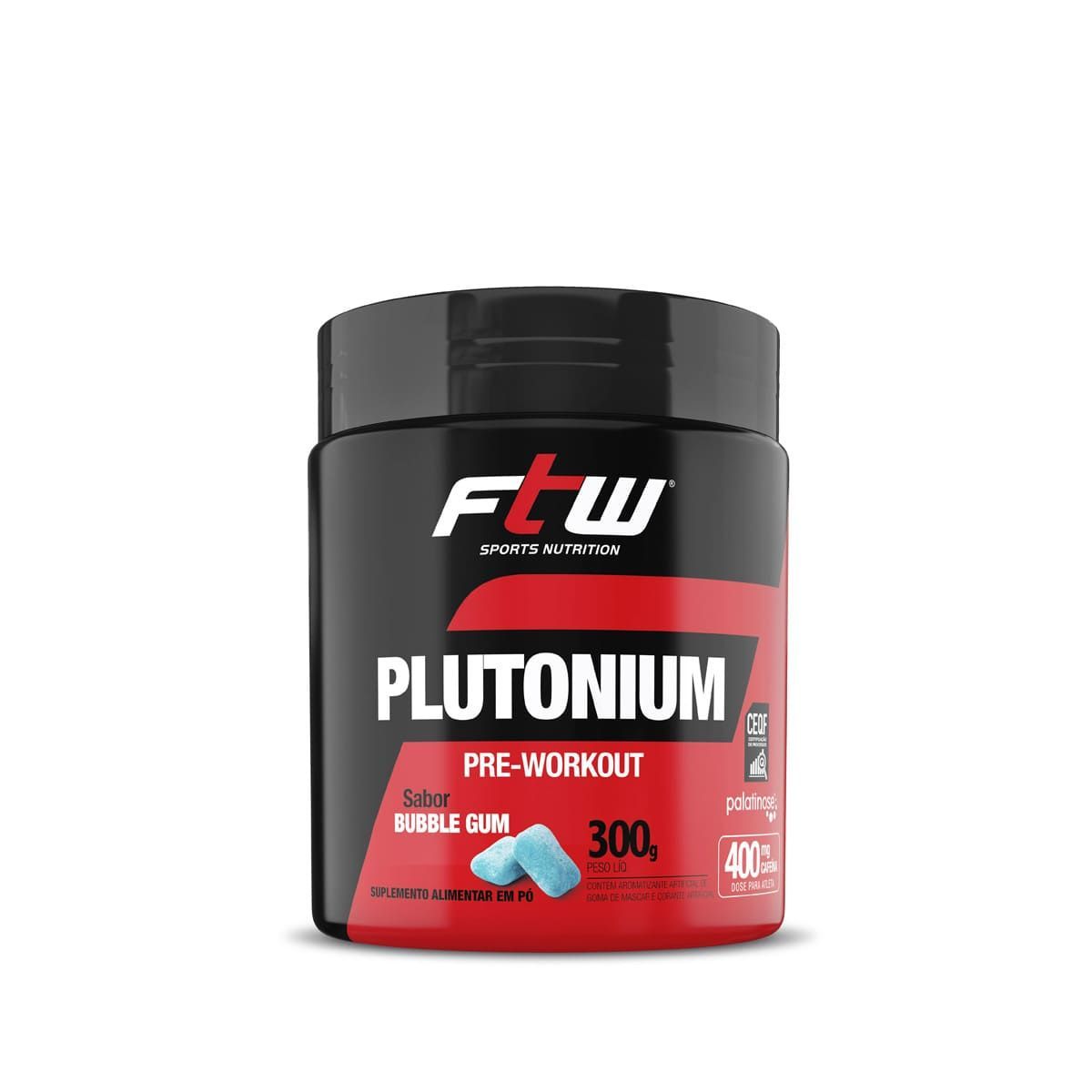Plutonium Pre- Workut - 300g  Bubble Gum - FTW*** Data Venc. 30/11/2023