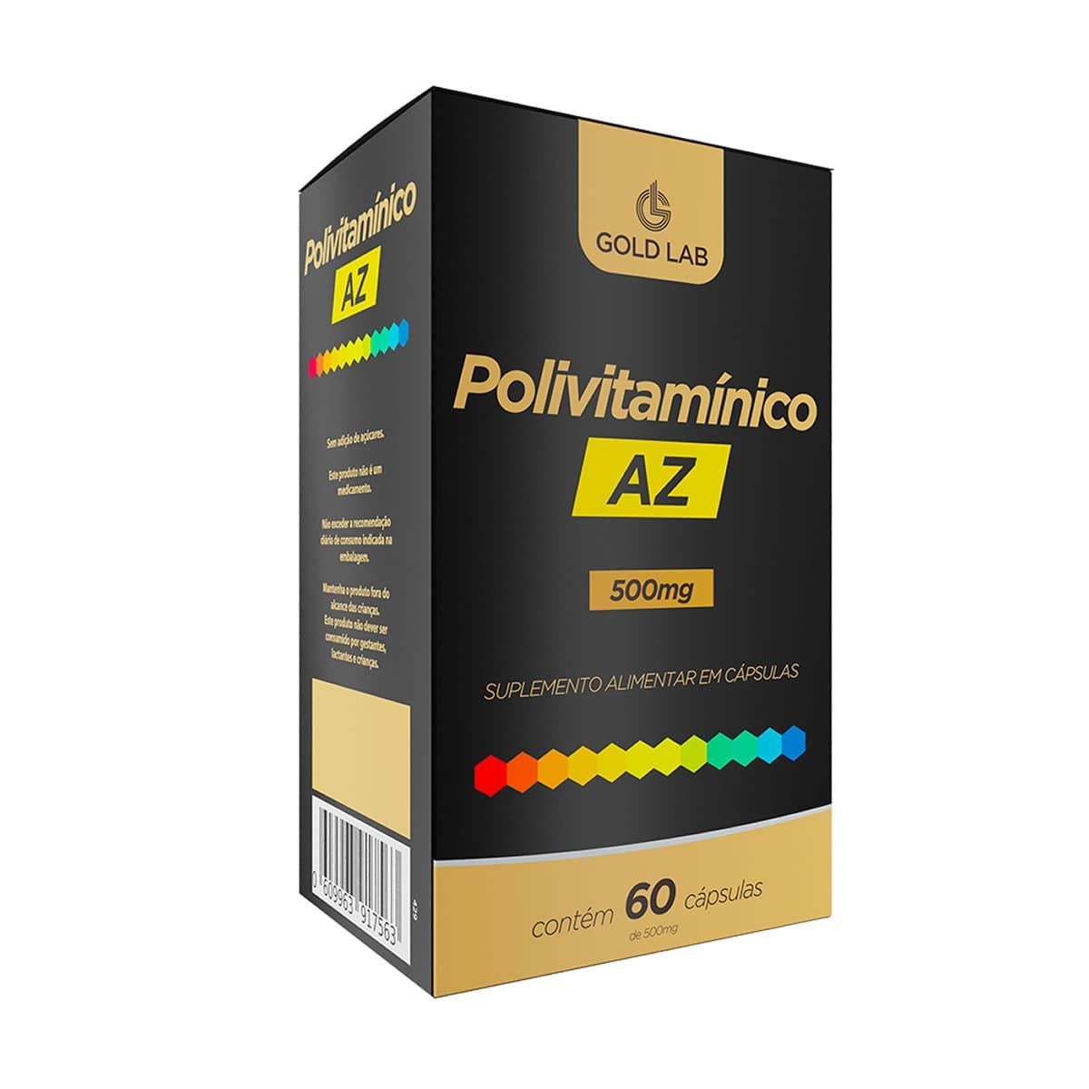 Polivitam�nico AZ - 60 C�psulas - Gold Lab