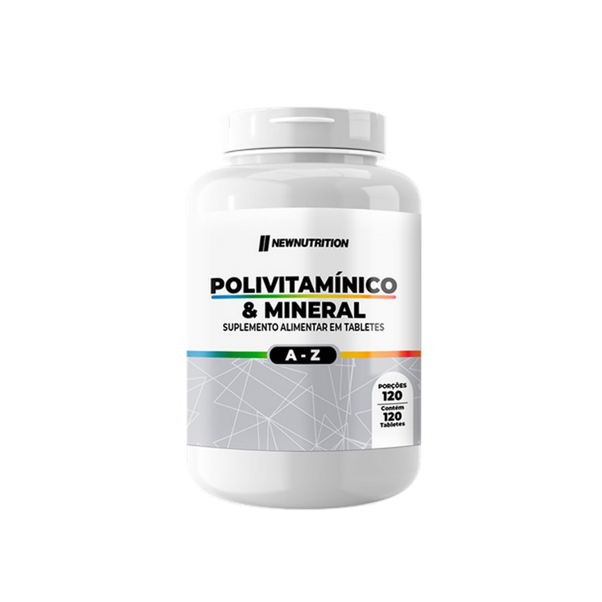 Polivitam�nico & Mineral A-Z - 120 Tabletes - NewNutrition
