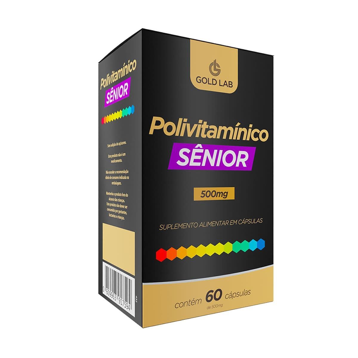 Polivitam�nico S�nior - 60 C�psulas - Gold Lab