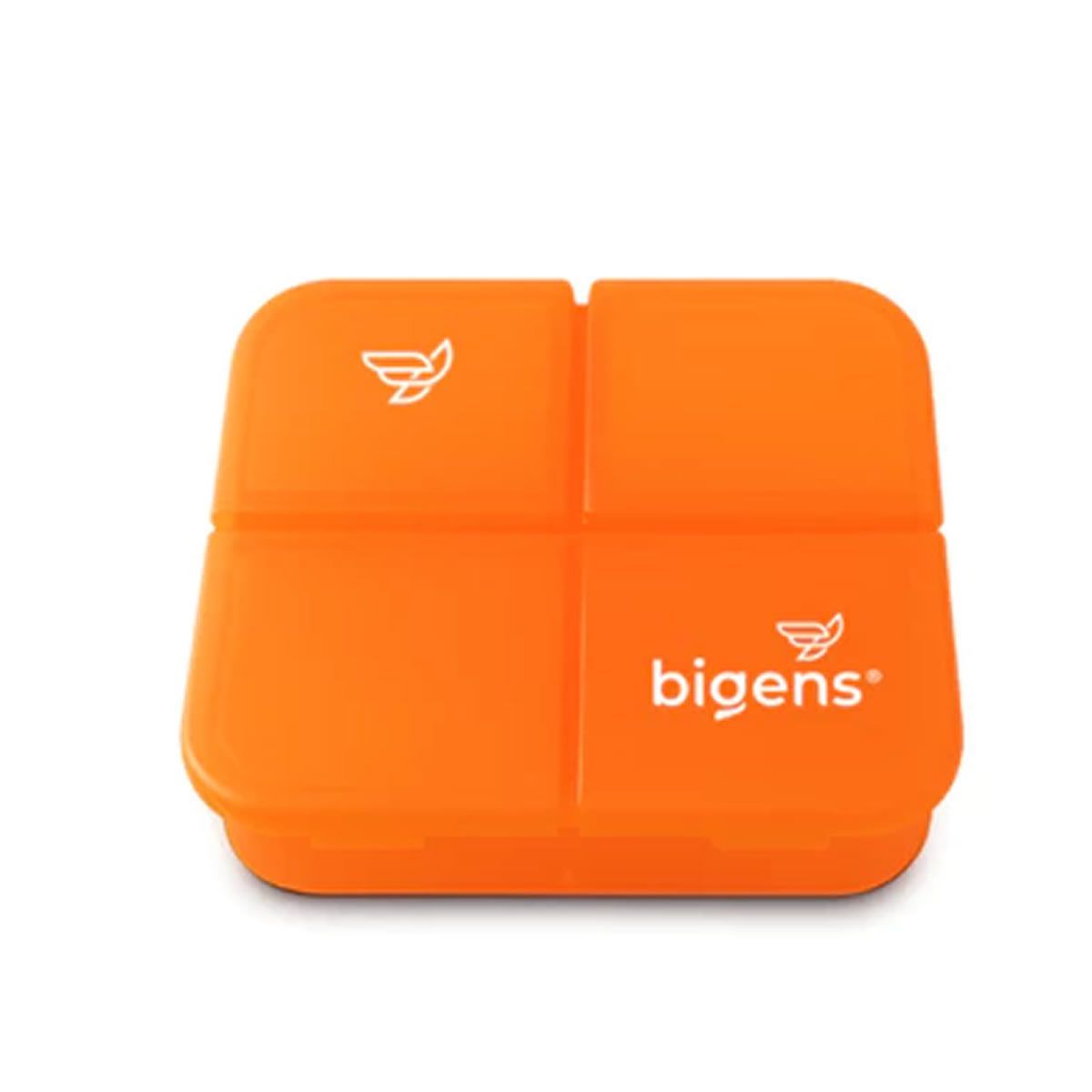 Porta C�psulas - 4 Compartimentos Laranja - Bigens