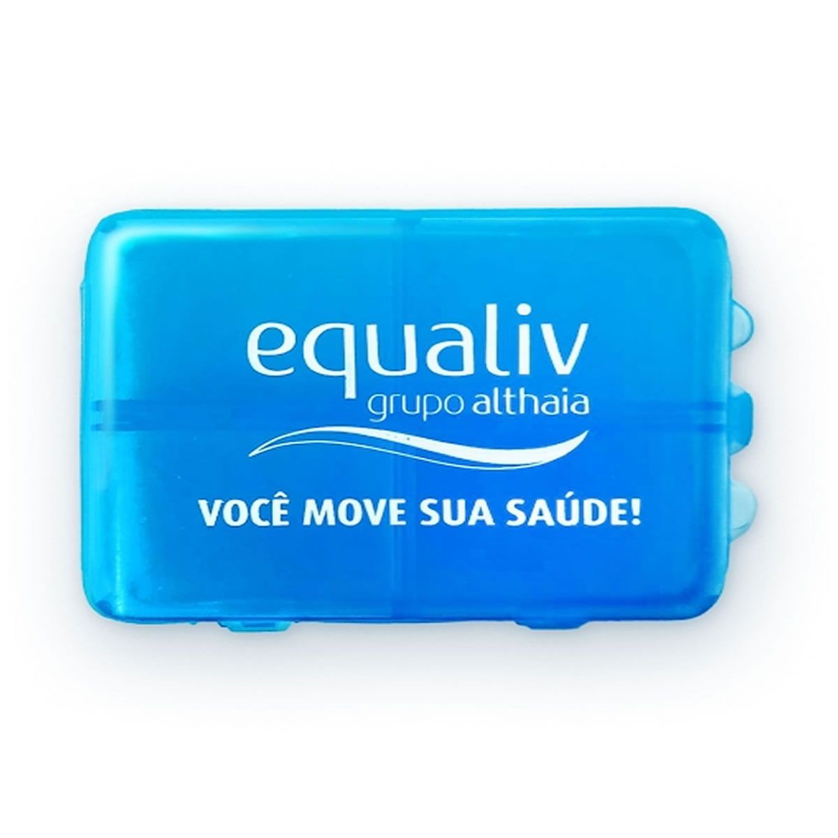 Porta Comprimido Plus - 8 Divis�rias Azul - Equaliv
