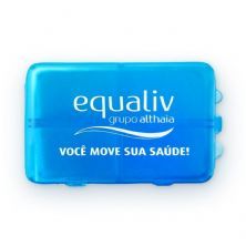 Porta Comprimido Plus - 8 Divis�rias Azul - Equaliv