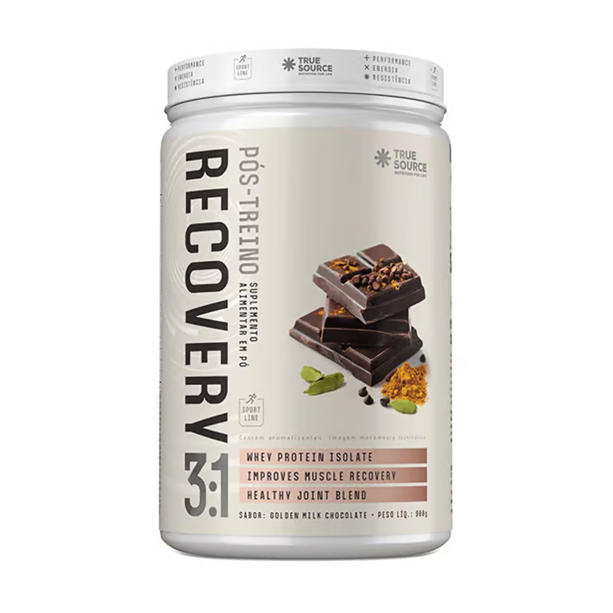 P�s-treino Recovery - 900g Golden Milk Chocolate - True Source