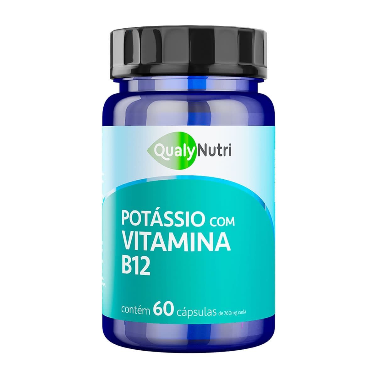 Pot�ssio + Vitamina B12 - 60 C�psulas - QualyNutri