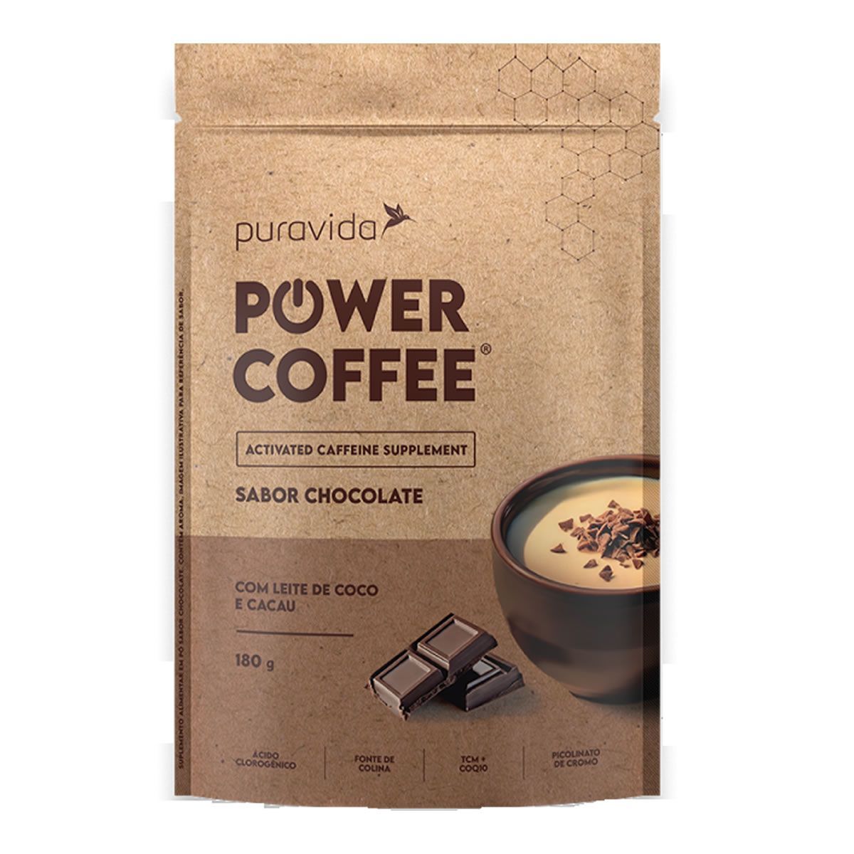 Power Coffee - 180g Refil Chocolate - PuraVida