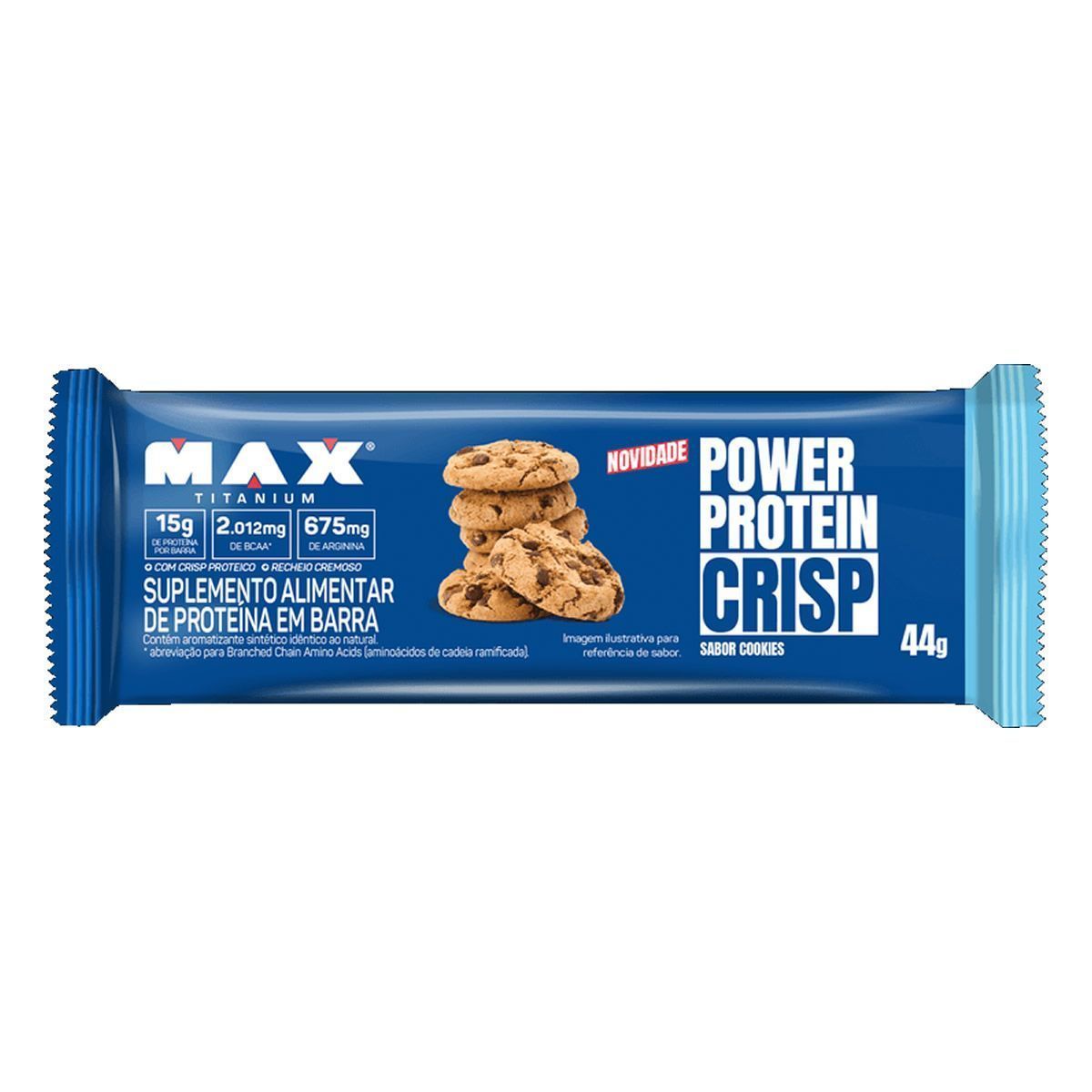 Power Protein Crisp - 1 Unidade de 44g Cookies - Max Titanium