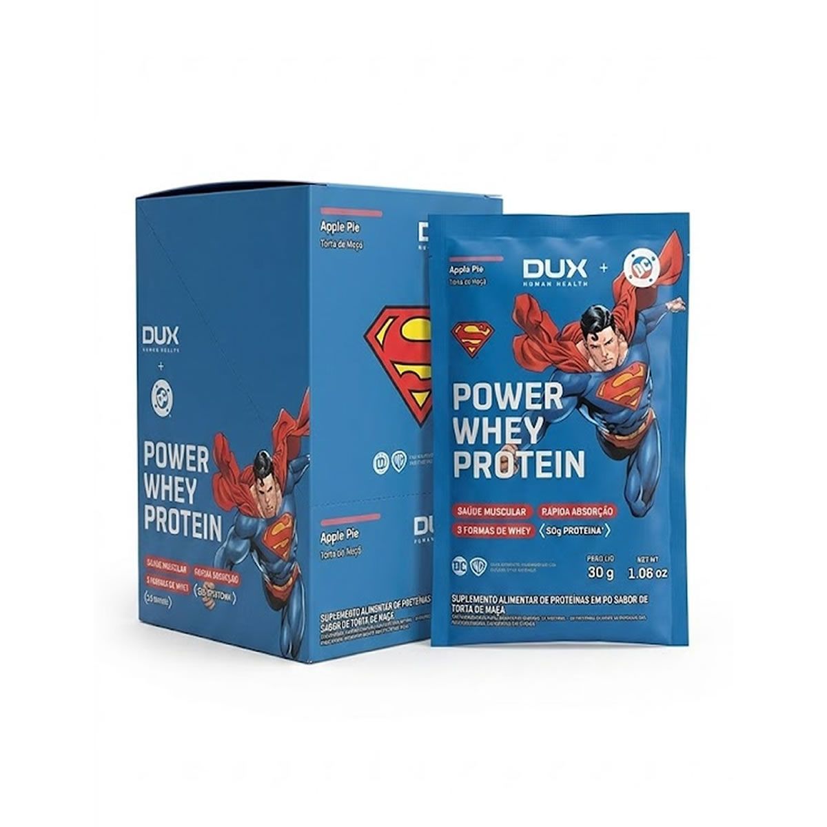 Power Whey Protein DC - 10 Sach�s 30g Apple Pie - Dux Nutrition
