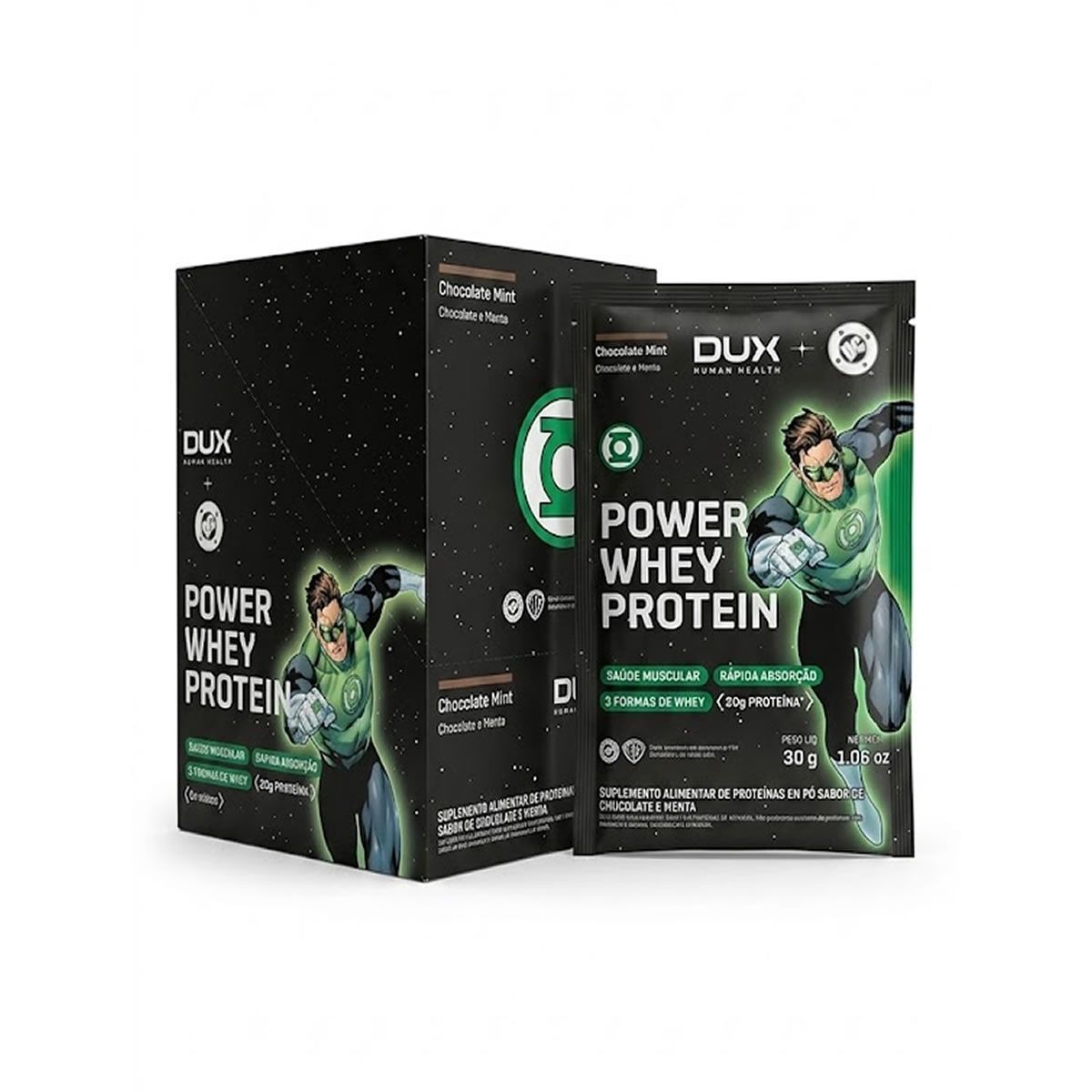 Power Whey Protein DC - 10 Sach�s 30g Chocolate e Menta - Dux Nutrition
