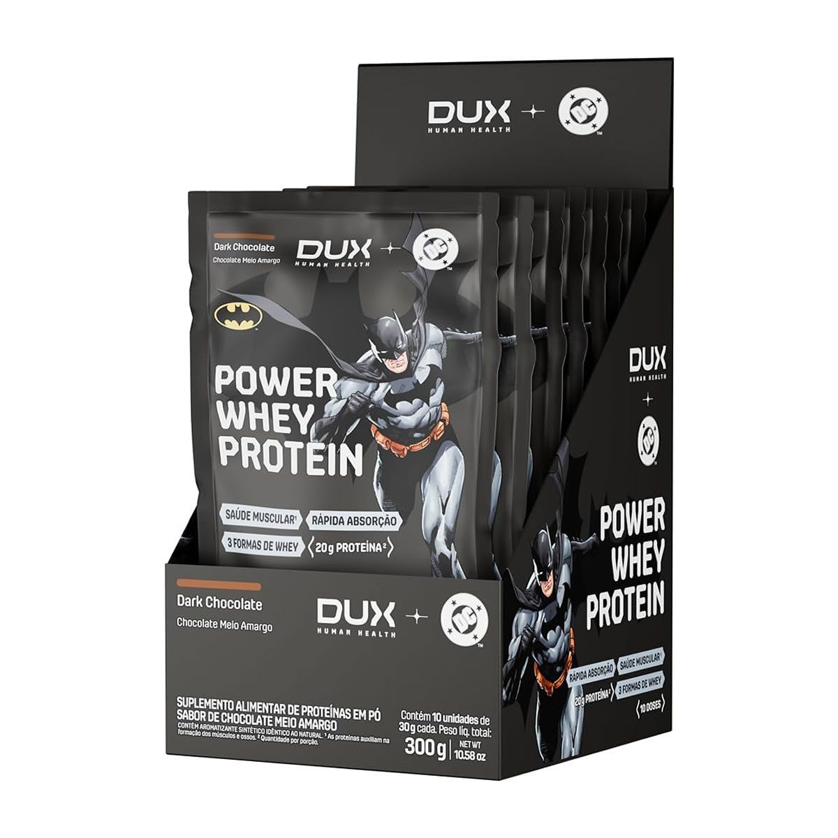 Power Whey Protein DC - 10 Sach�s 30g Dark Chocolate - Dux Nutrition