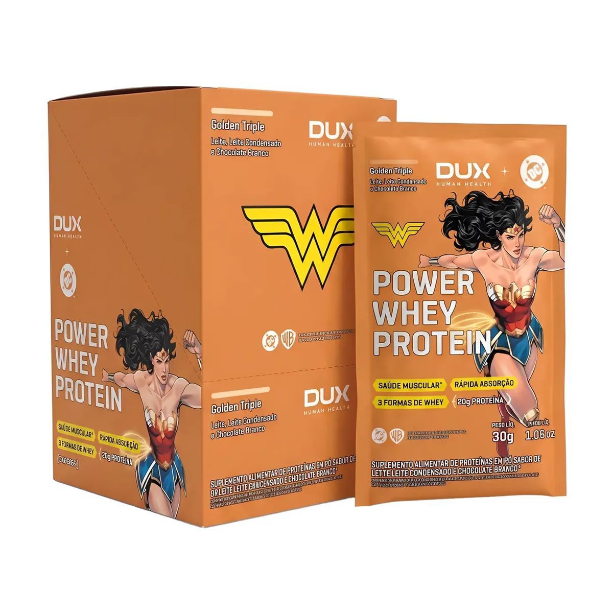 Power Whey Protein DC - 10 Sach�s 30g Golden Triple - Dux Nutrition