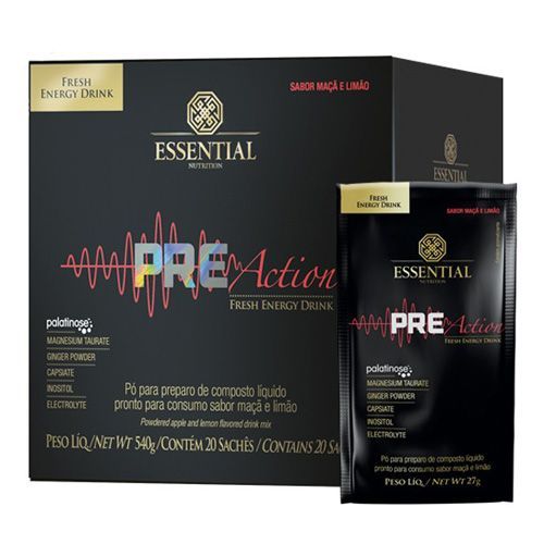 Pre Action - 20 Sach�s Ma�a e Lim�o - Essential Nutrition