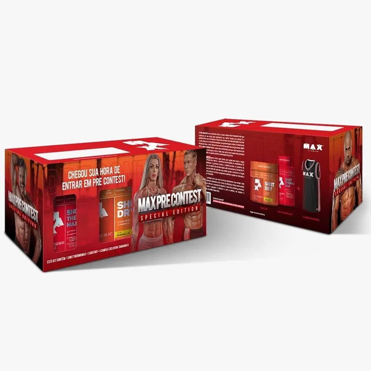 Pre Contest Pack - 1 Shot Dry Maracuj� + 1 Shot Thermo Max + 1 Regata 3G - Max Titanium