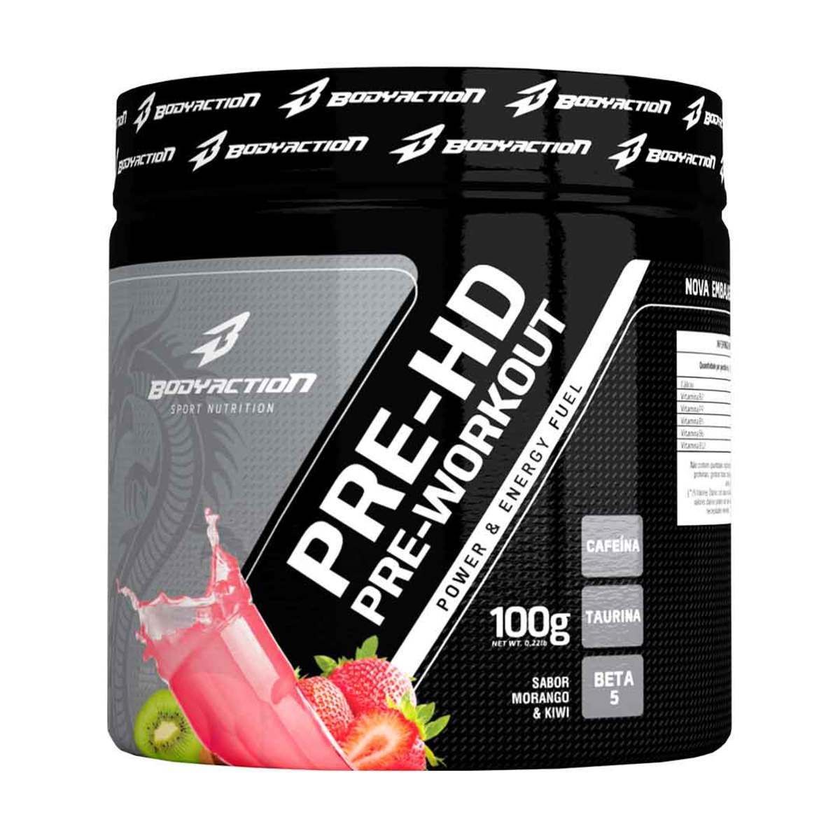 Pre-HD - 100g Morango com Kiwi - BodyAction