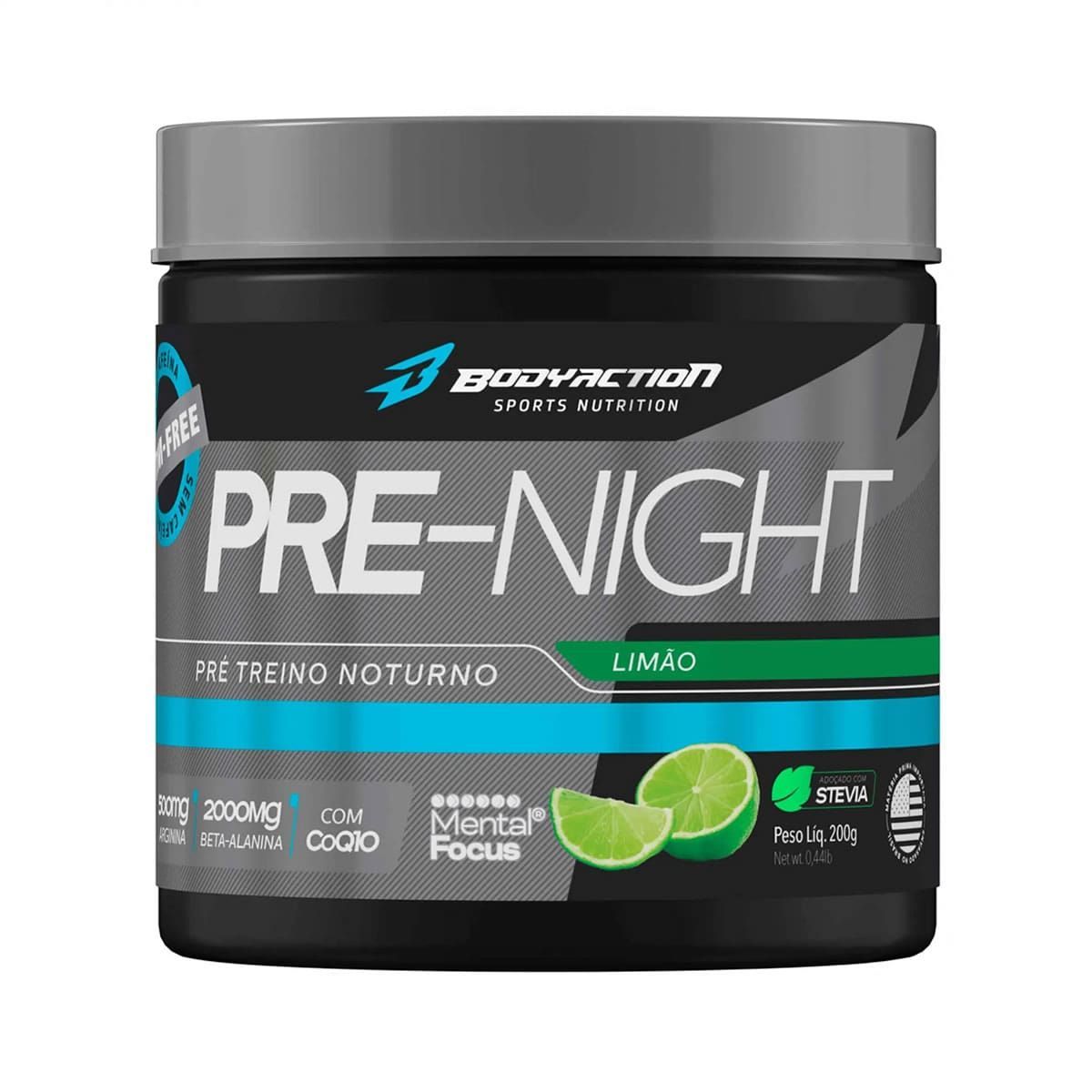Pre-Night Pr� Treino Noturno - 200g Lim�o - BodyAction