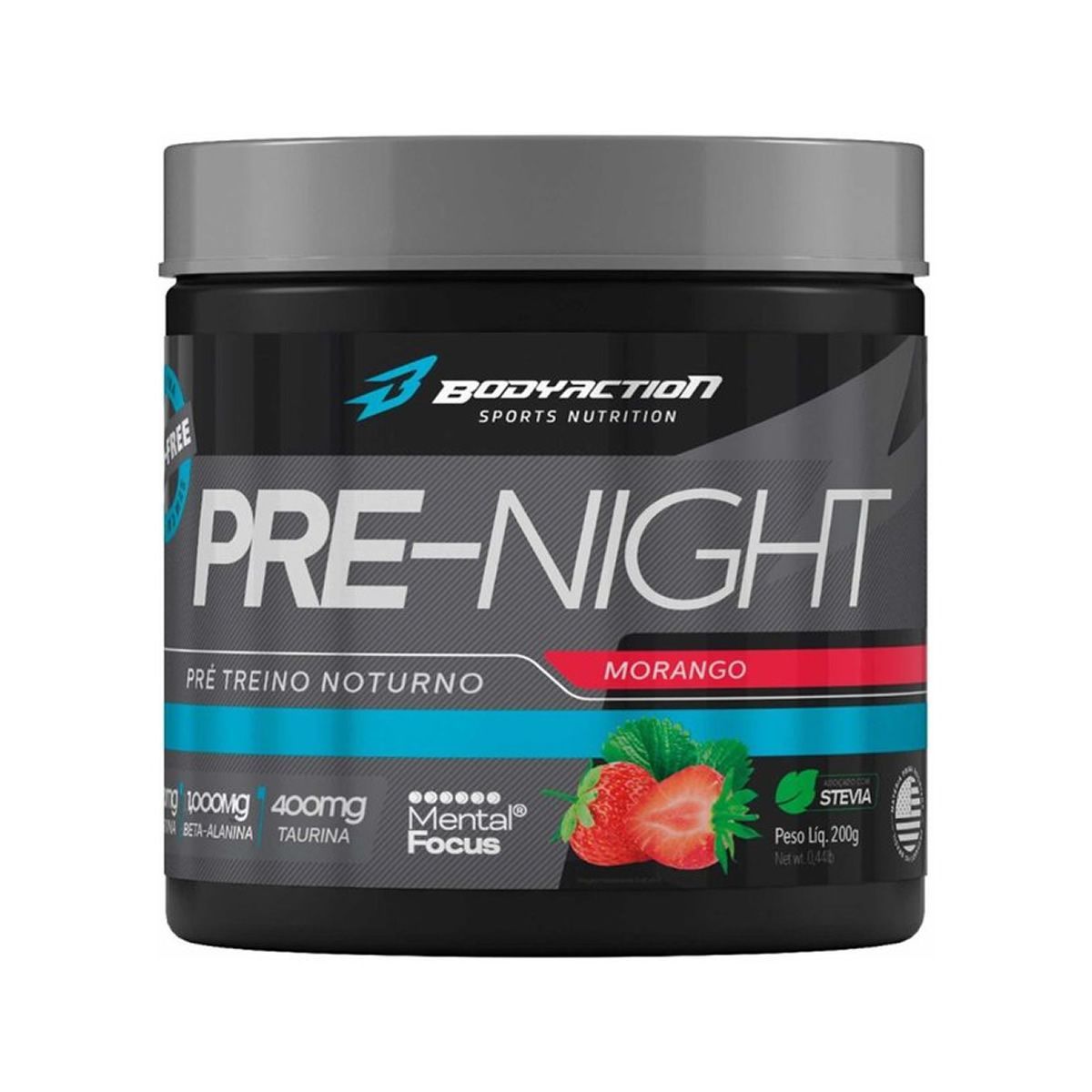 Pre-Night Pr� Treino Noturno - 200g Morango - BodyAction