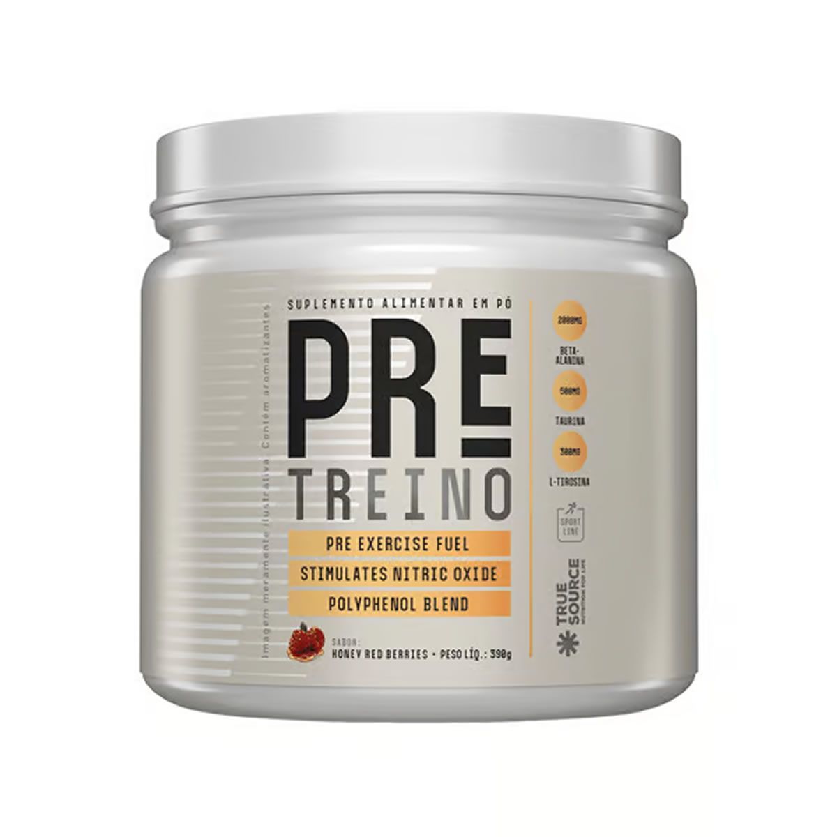 Pr� Treino - 390g Honey Red Berries Ginger - True Source