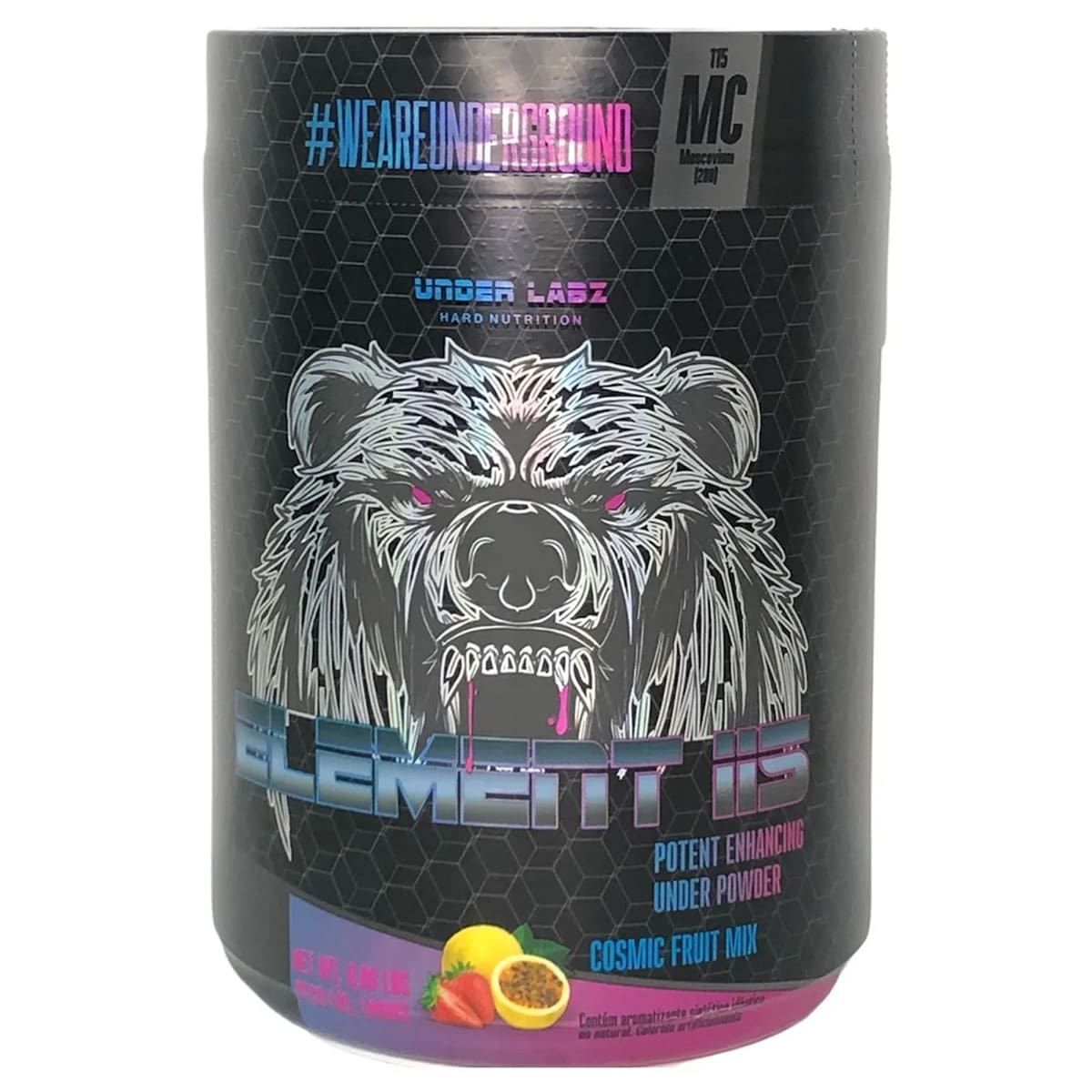 Pr�-Treino Element 115 - 400g Cosmic Fruit Mix - Under Labz*** Data Venc. 30/07/2024