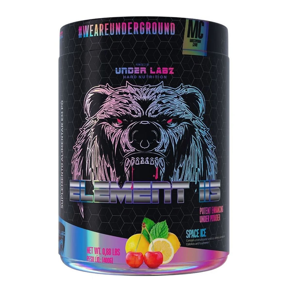 Pr�-Treino Element 115 - 400g Space Ice - Under Labz*** Data Venc. 28/02/2024