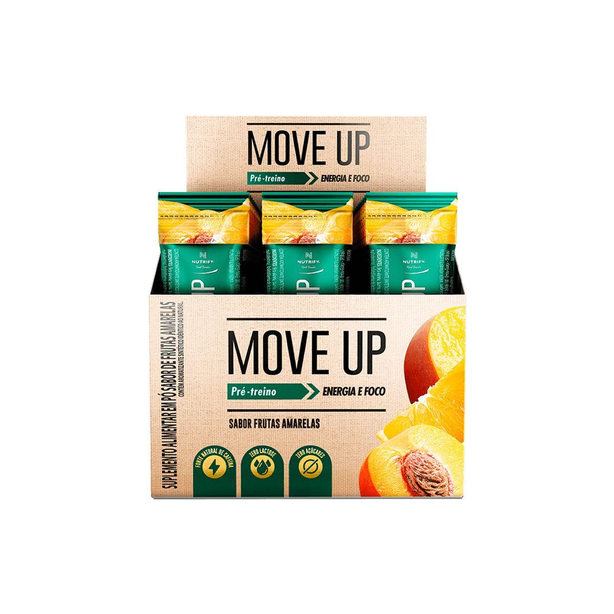 Pre-treino Move Up - 30 Sach�s 5,5g Frutas Amarelas - Nutrify
