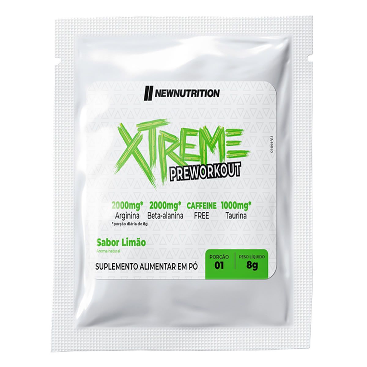 Pr�-Treino Sem Cafe�na Xtreme - 1 Sach� 8g Lim�o - Newnutrition