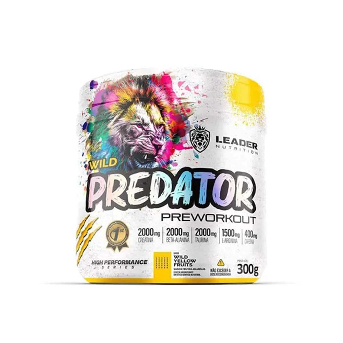Pr�-Treino Wild Predator - 300g Yellow Fruits - Leader Nutrition