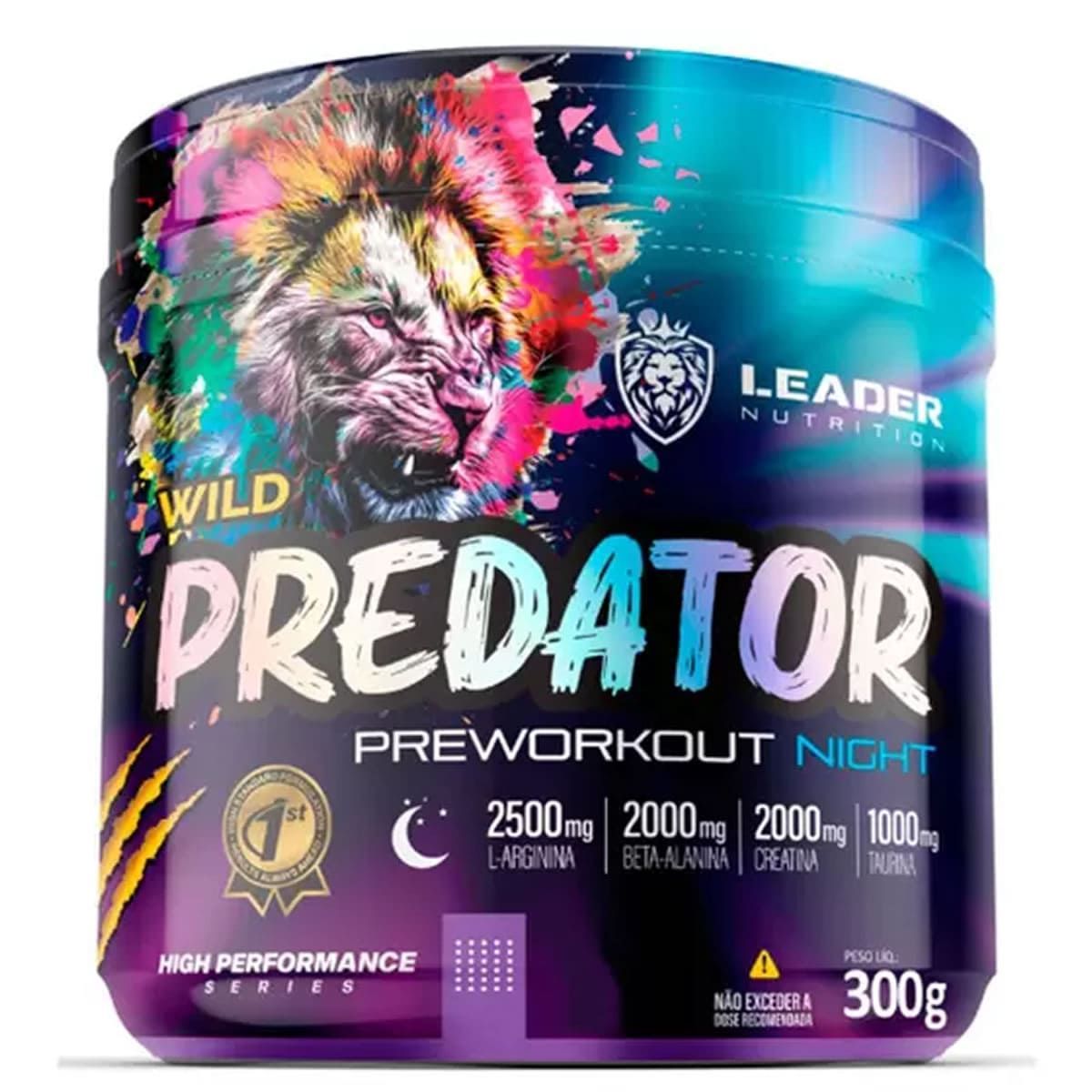 Pr�-Treino Wild Preator Night - 300g Raise Grape - Leader Nutrition