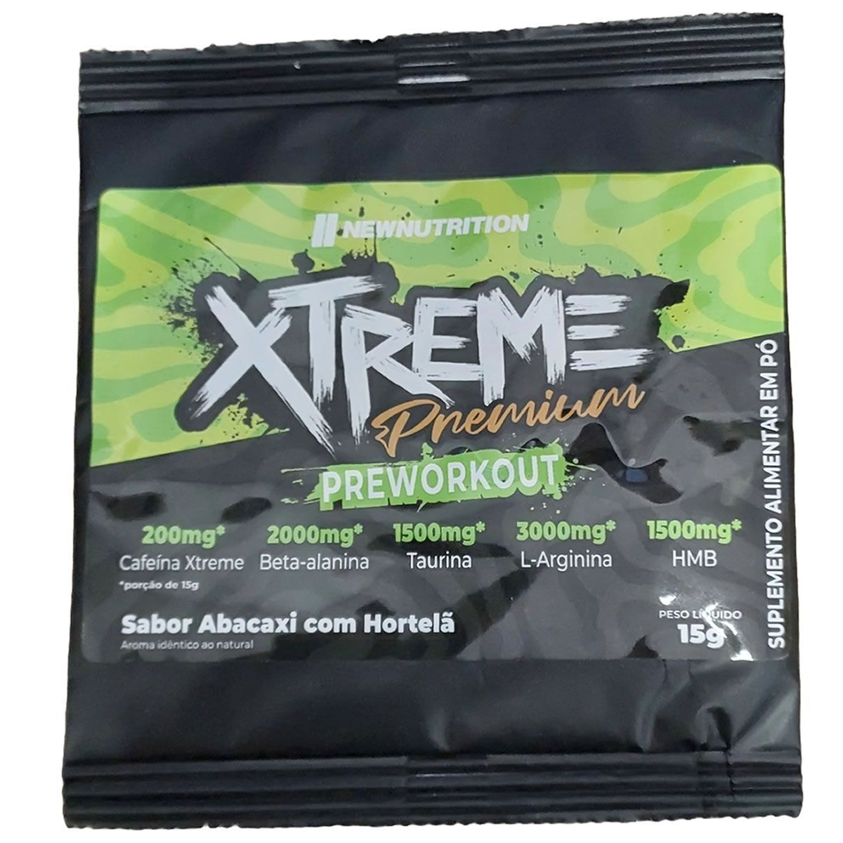 Pr�-Treino Xtreme Premium - 1 Sach� 15g Abacaxi com Hortela - Newnutrition