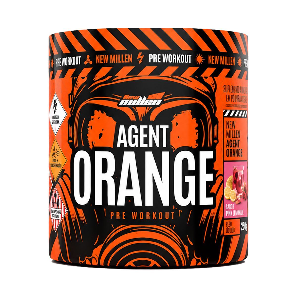 Pre Workout Agent Orange - 250g Pink Lemonade - New Millen