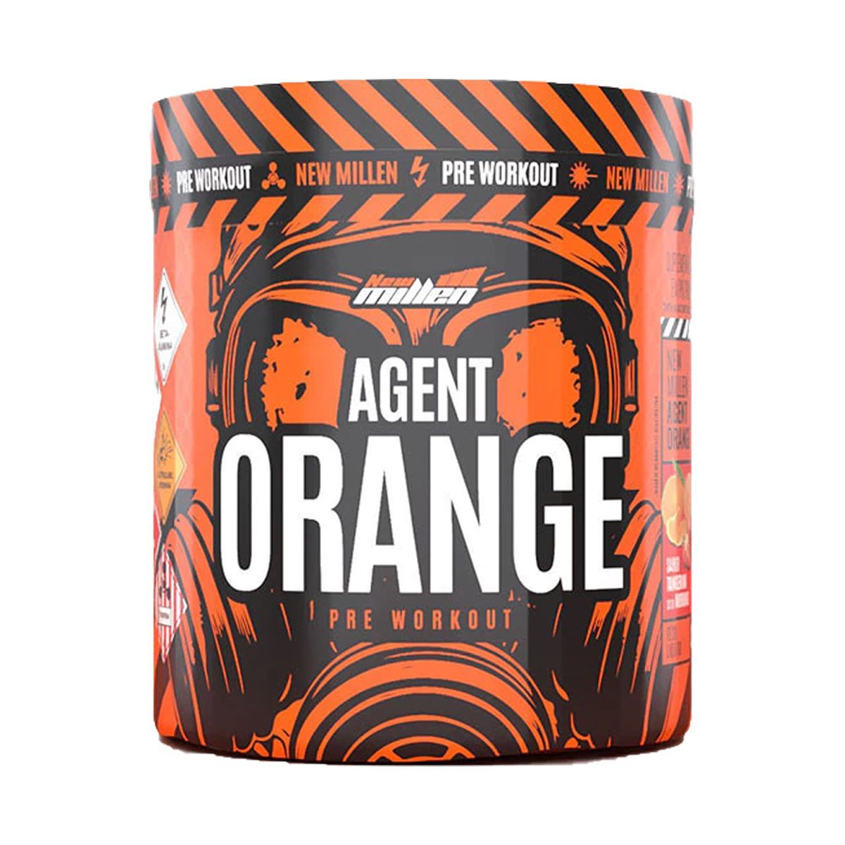 Pre Workout Agent Orange - 250g Tangerina Com Morango - New Millen