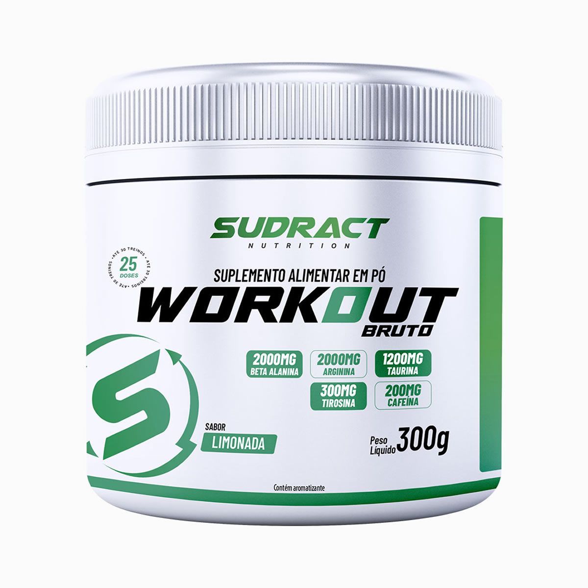 Pre Workout Bruto 6.0 - 300g Limonada - Sudract Nutrition