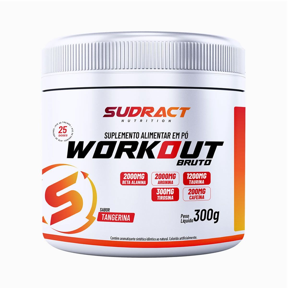 Pre Workout Bruto 6.0 - 300g Tangerina - Sudract Nutrition
