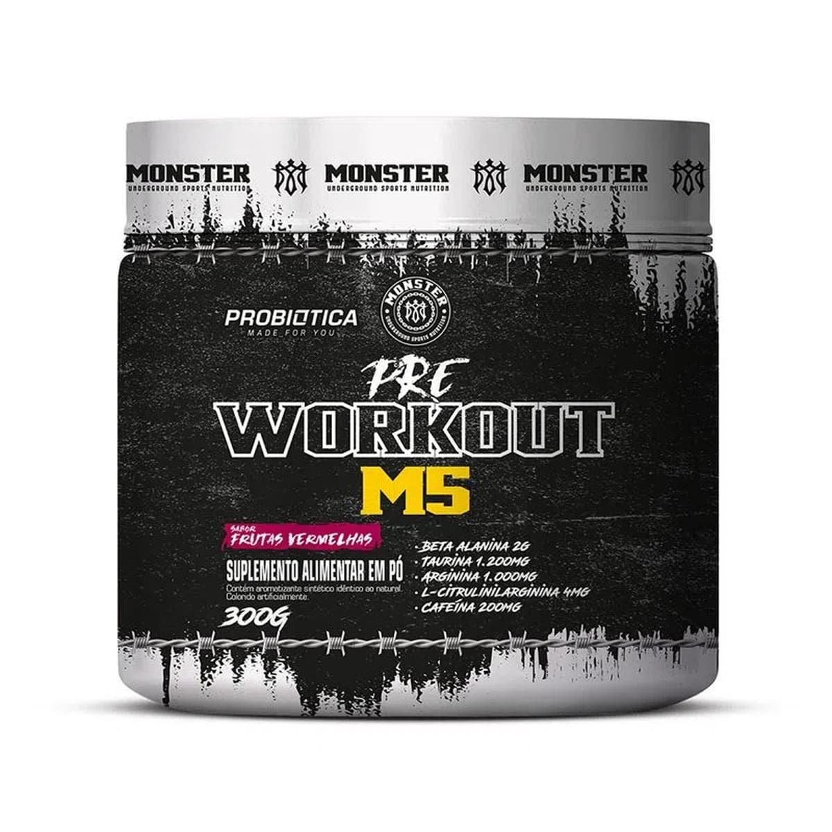 Pr� Workout M5 - 300g Frutas Vermelhas - Probi�tica*** Data Venc. 13/06/2024