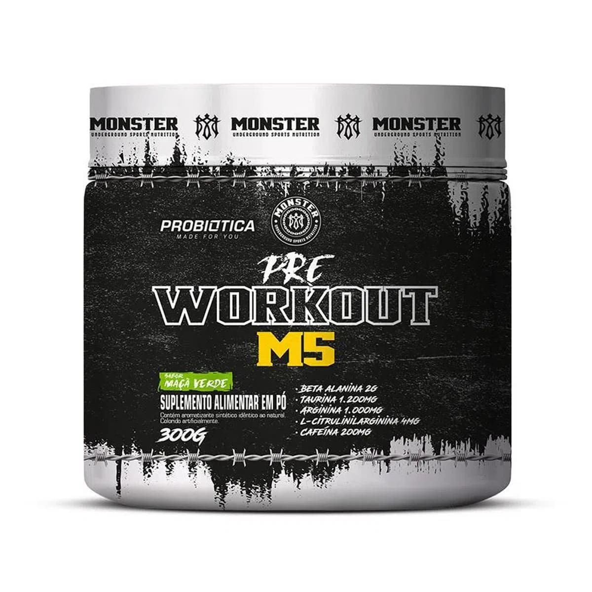 Pr� Workout M5 - 300g Ma�� Verde - Probi�tica