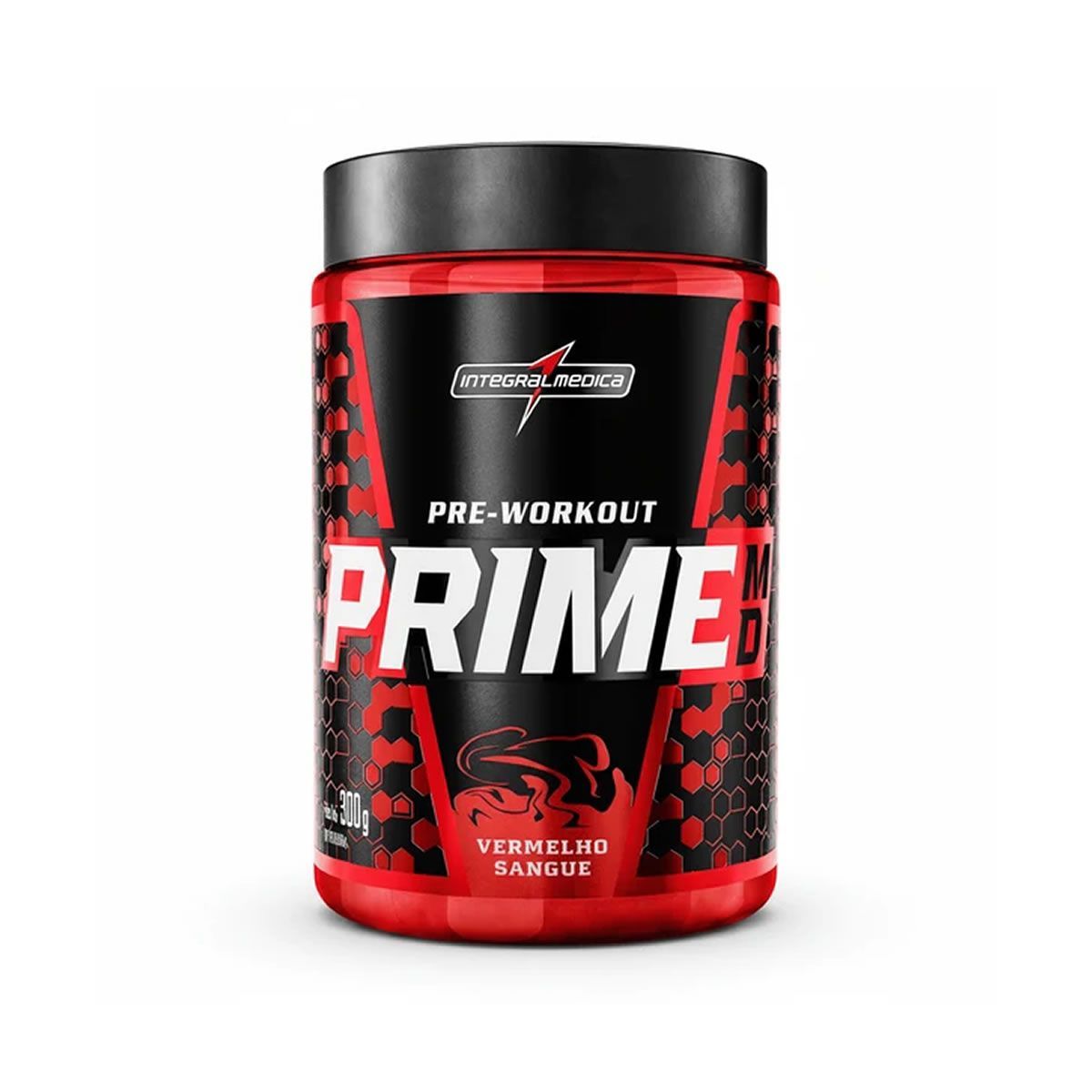 Pr�-Workout Prime - 300g Vermelho Sangue - Integral M�dica
