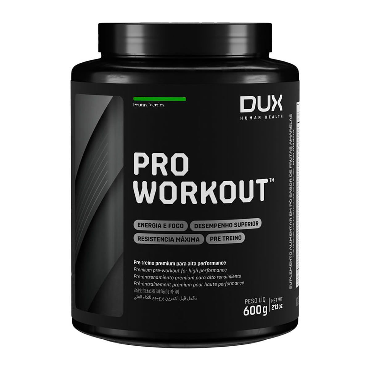 Pre Workout Pro - 600g Frutas Verdes - Dux Nutrition