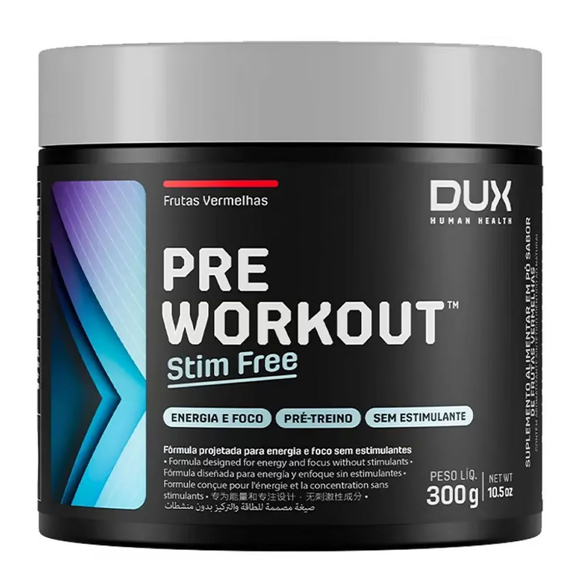 Pre Workout Stim Free - 300g Frutas Vermelhas - Dux Human Health